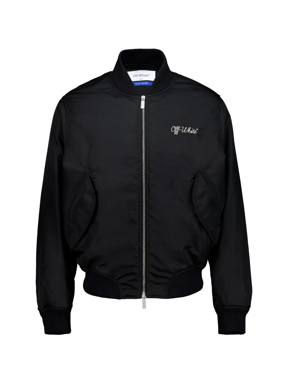 Off-White logo-embroidered bomber jacket - Nero