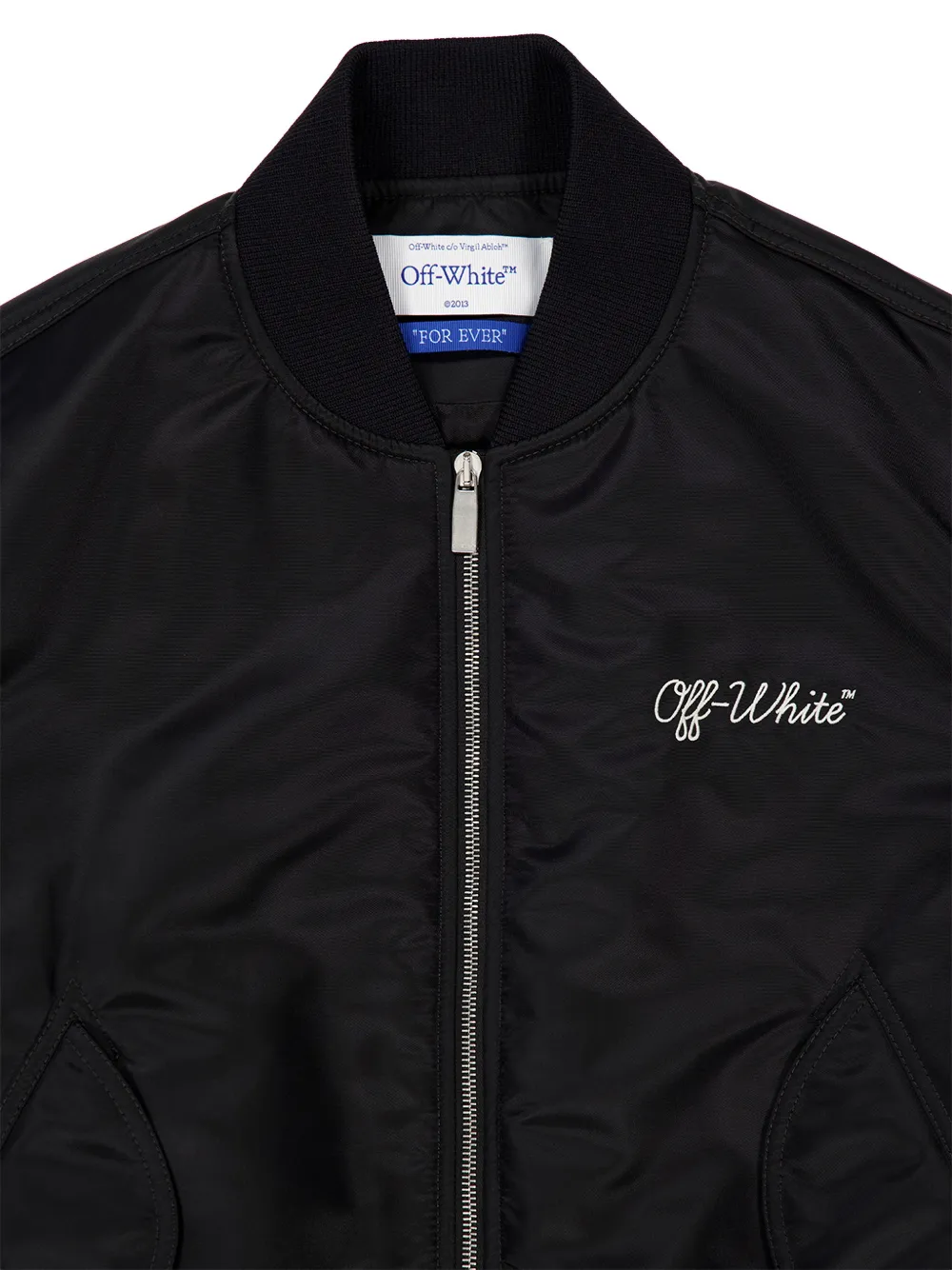 Off-White Bomberjack met geborduurd logo Zwart