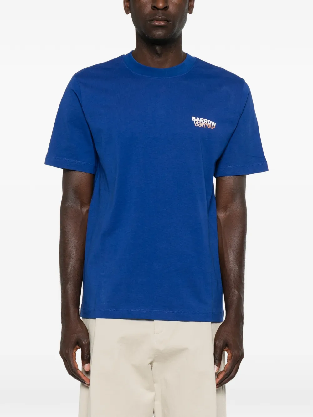 BARROW T-shirt met beerprint en logo-print Blauw