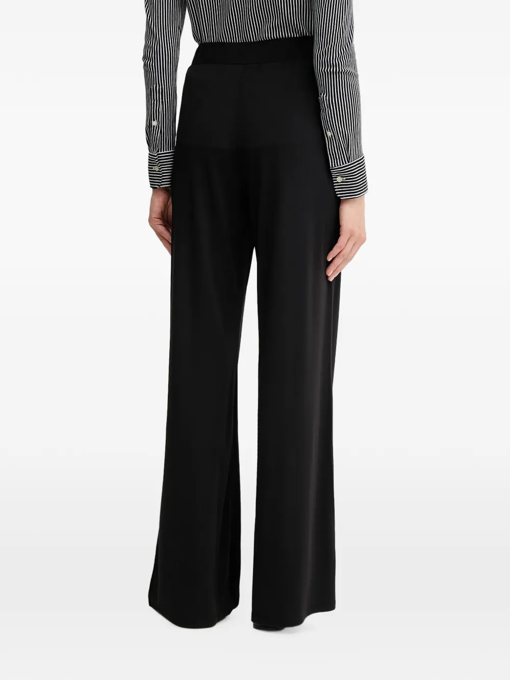 OUI Broek met wijde pijpen Zwart