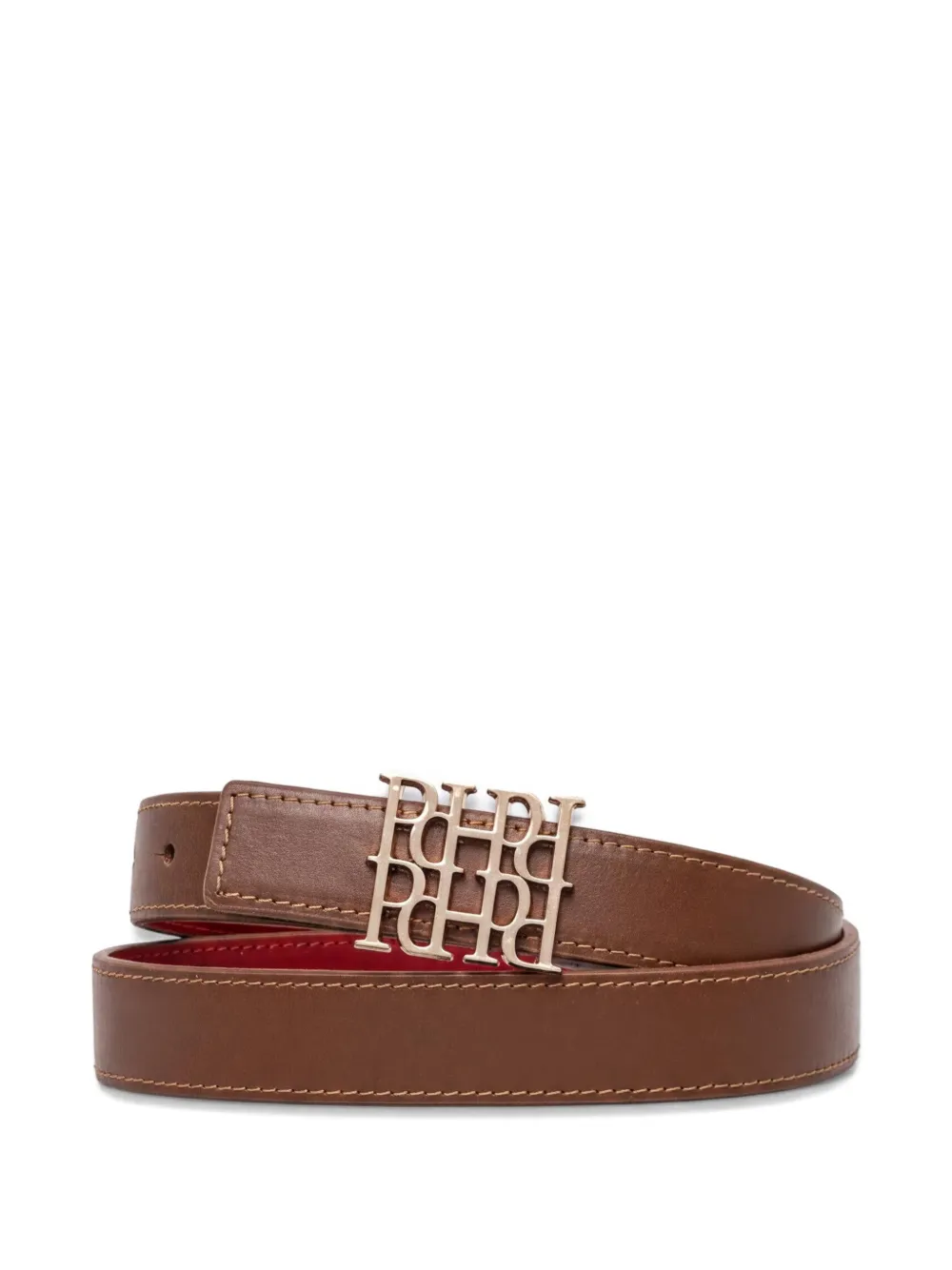 Pedro Del Hierro Cintura con logo - Marrone