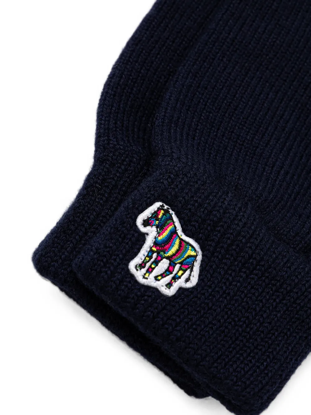 Paul Smith zebra-patch gloves Blauw