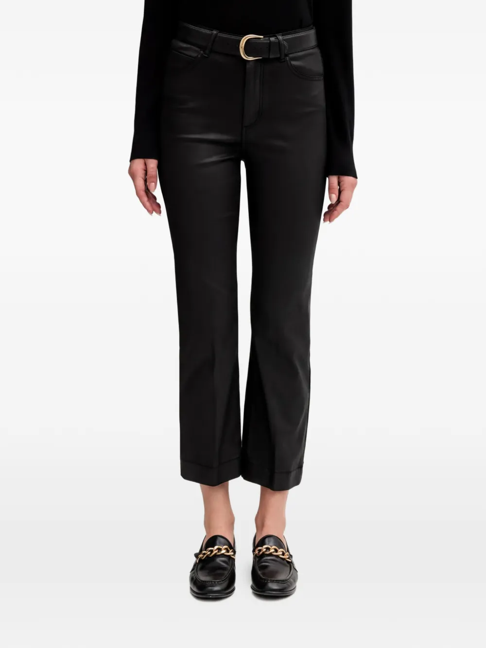 Pedro Del Hierro Pantaloni con risvolto - Nero