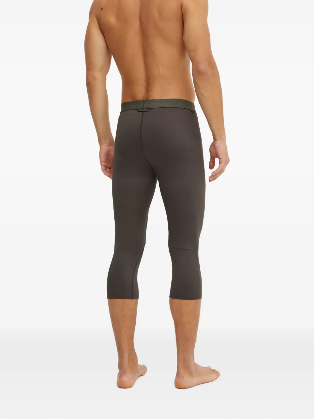 Peak Performance Cropped sportlegging met logoband Grijs