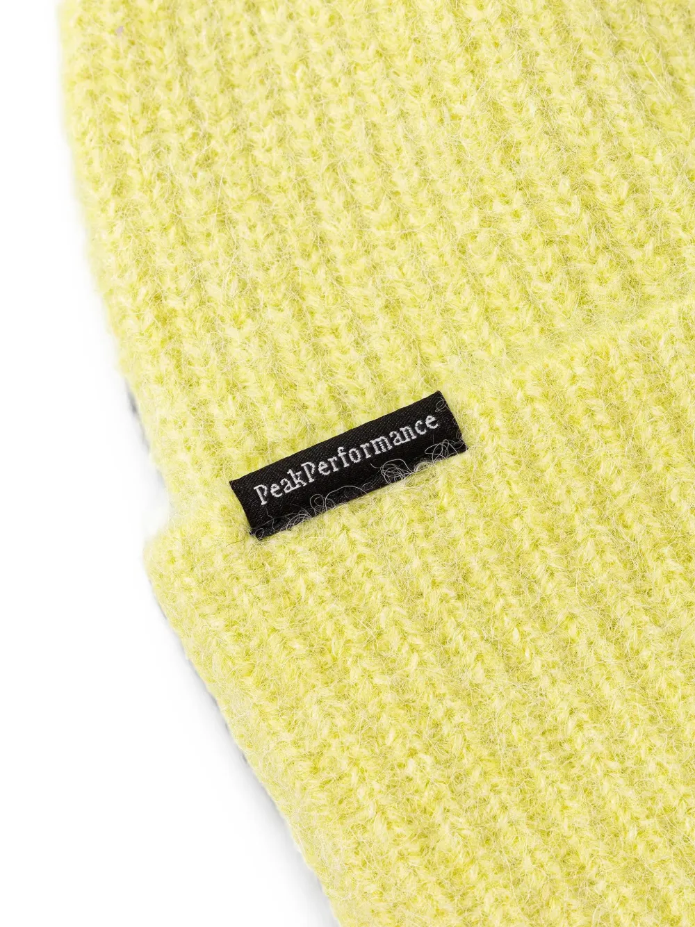 Peak Performance Ribgebreide muts Geel
