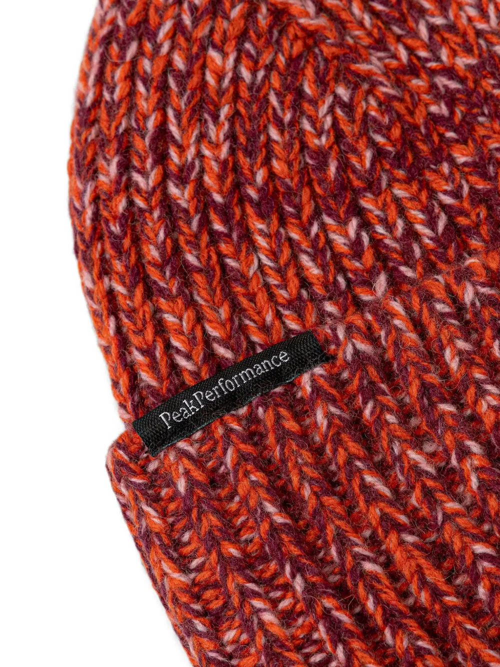 Peak Performance Ribgebreide muts Oranje