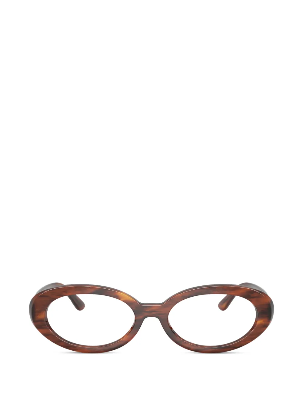 Ray-Ban oval-frame glasses - Marrone