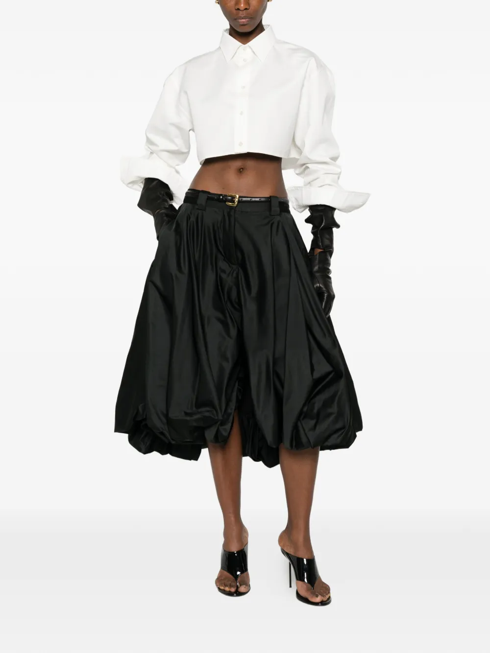 Balenciaga Gesmockte midi-rok Zwart