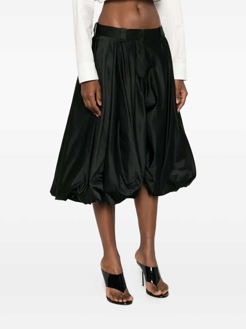 Balenciaga Gesmockte midi-rok Zwart