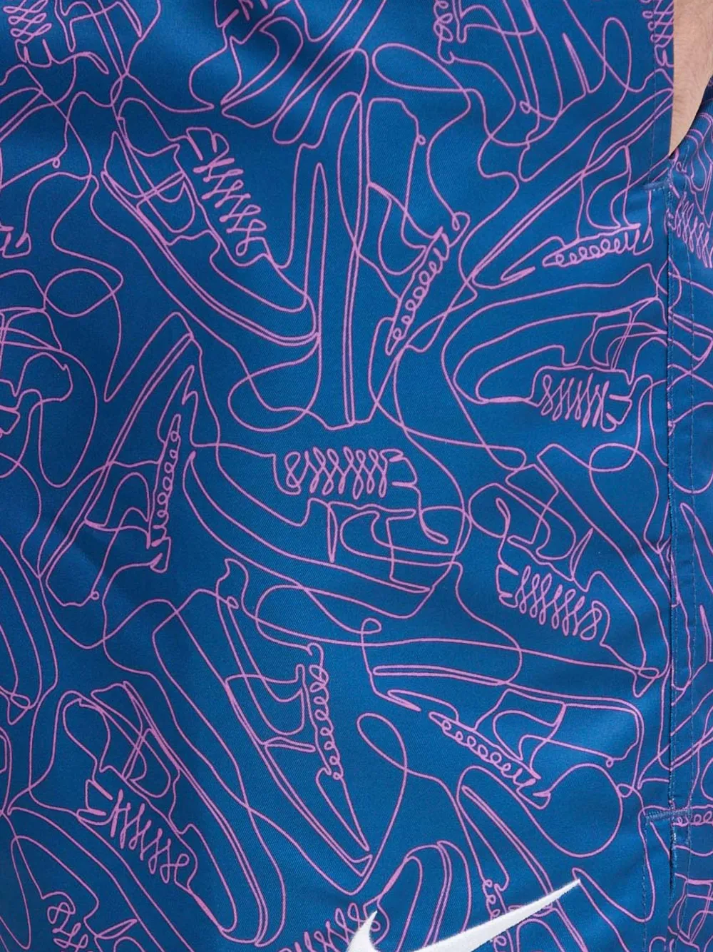 Nike sneaker-print swim shorts Blauw