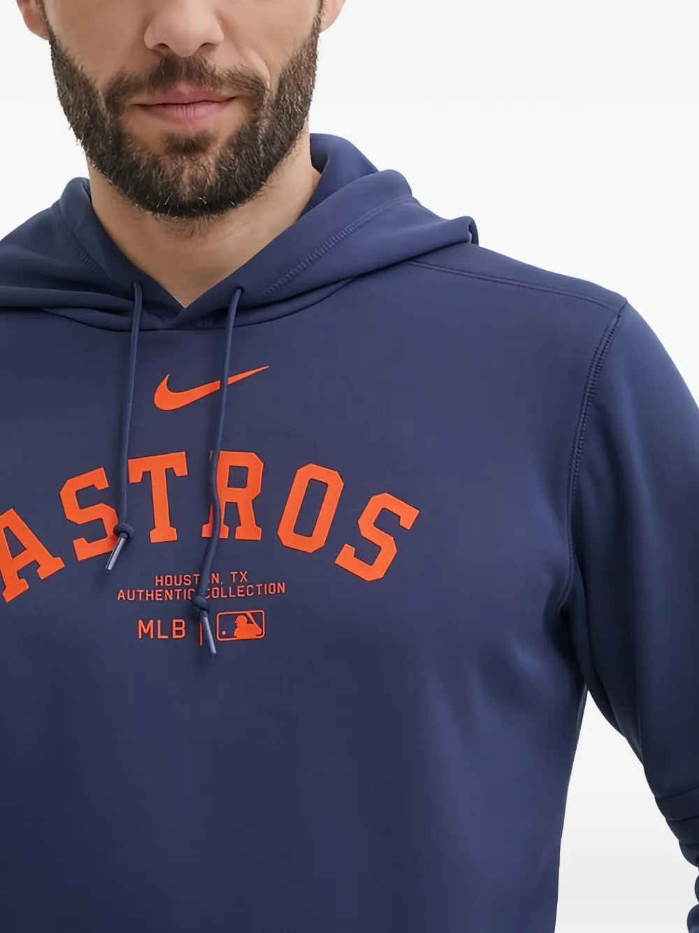 Nike x Houston Astros hoodie met trekkoord Blauw