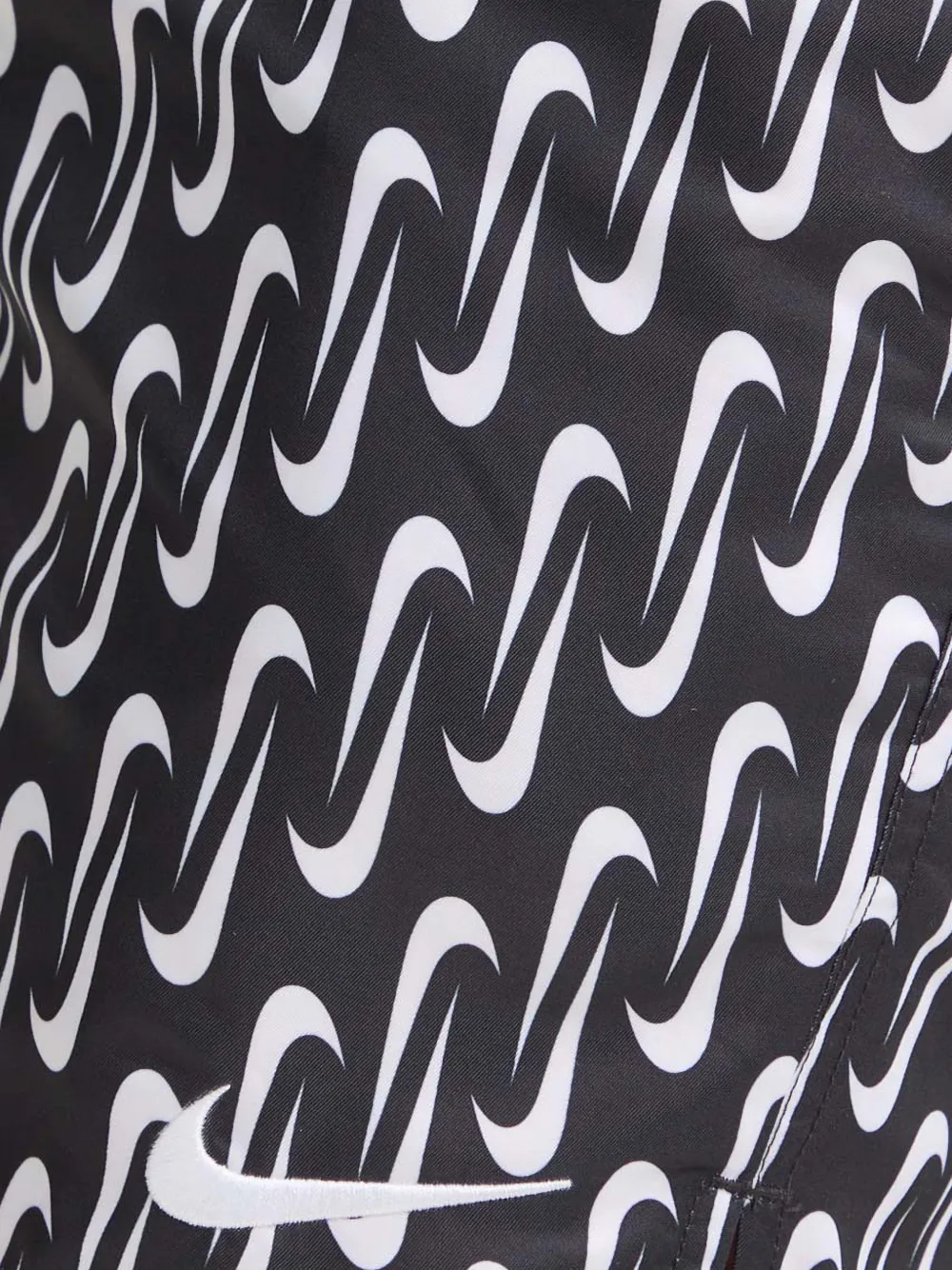Nike Swoosh-print swim shorts Zwart