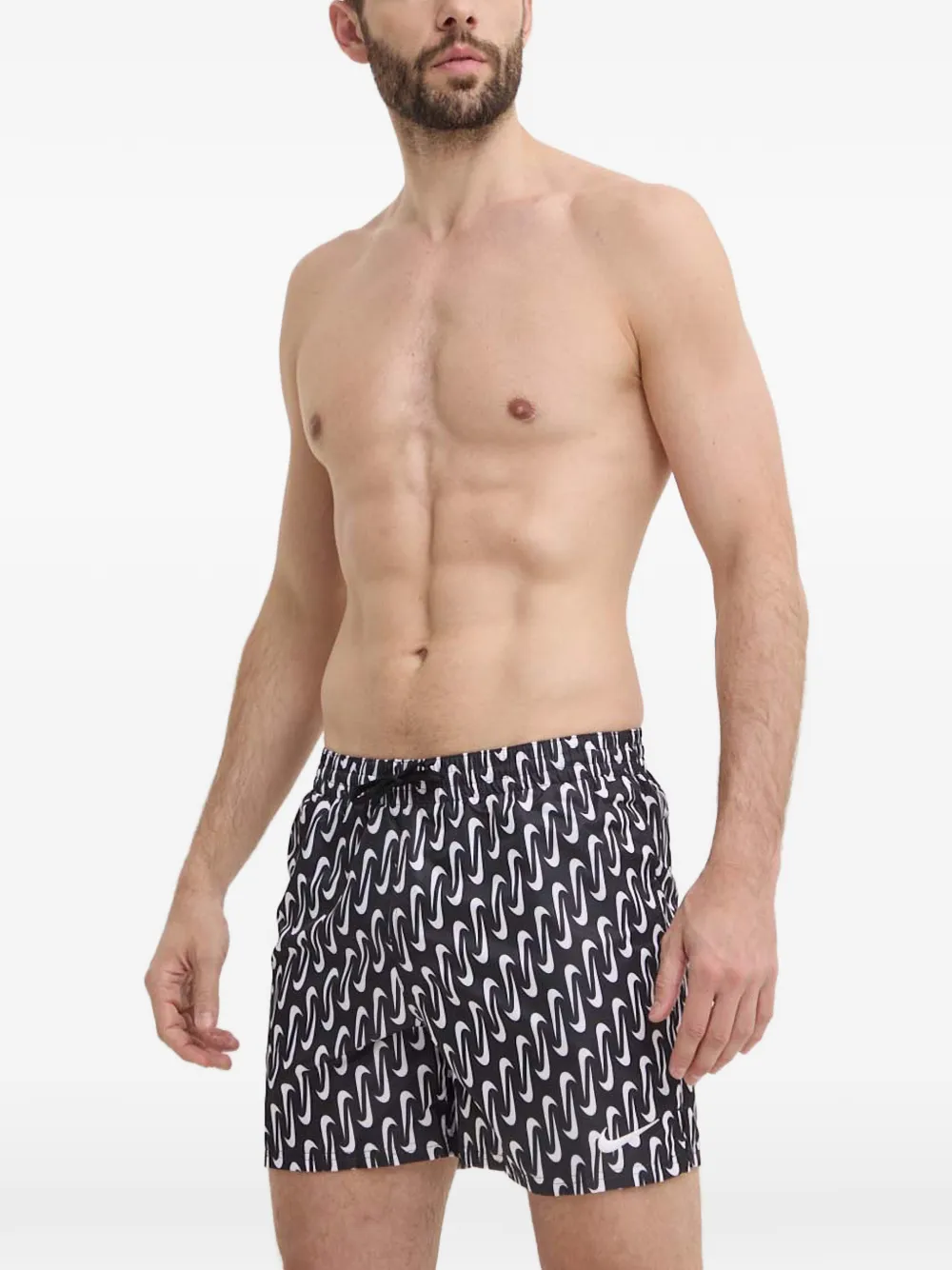 Nike Swoosh-print swim shorts