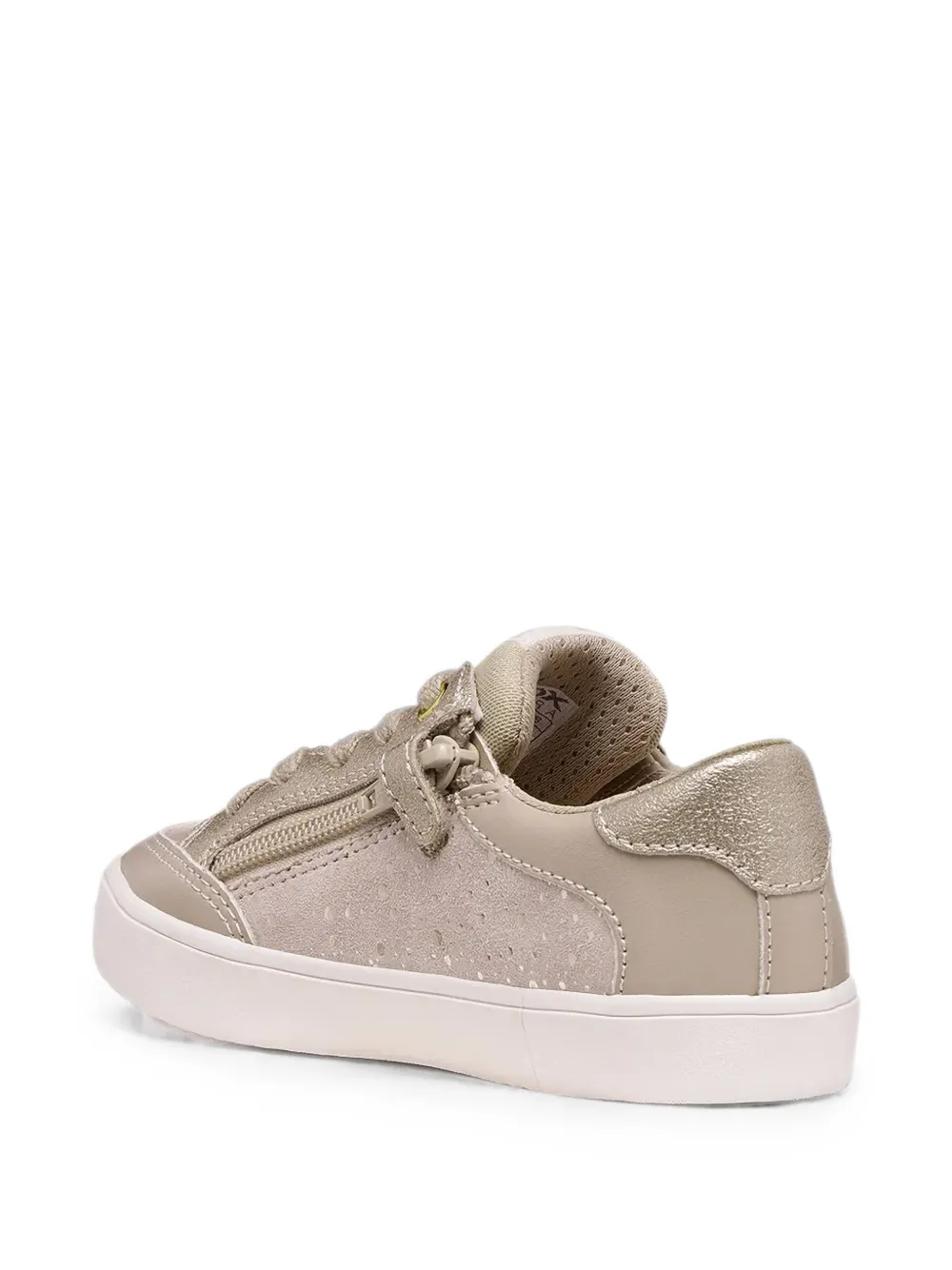 Geox Kids Gisli star-patch perforated sneakers Beige