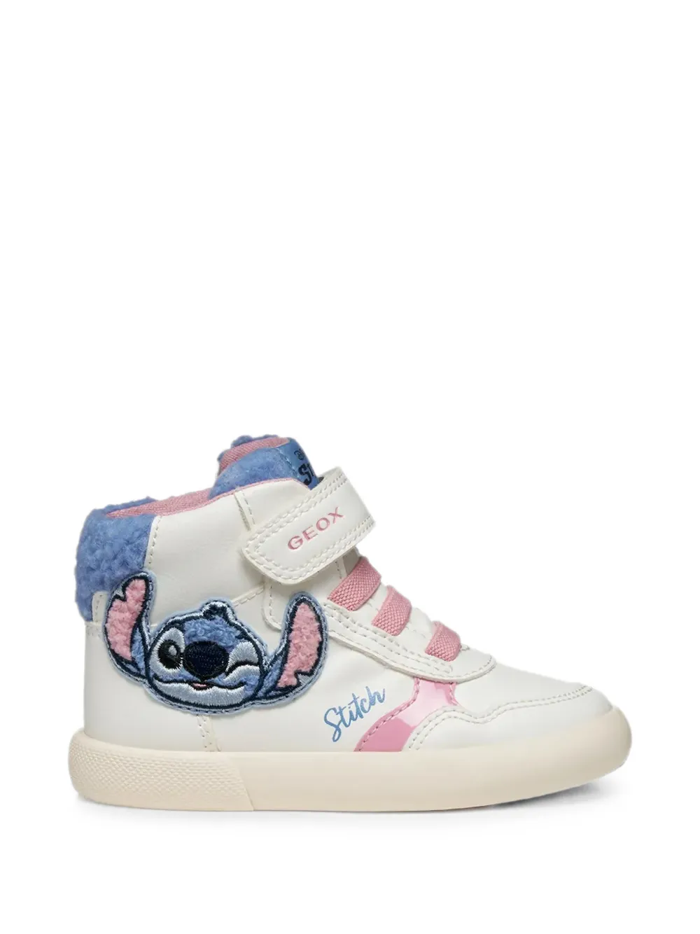 Geox Kids x Disney Gisli Stitch sneakers met klittenband Wit