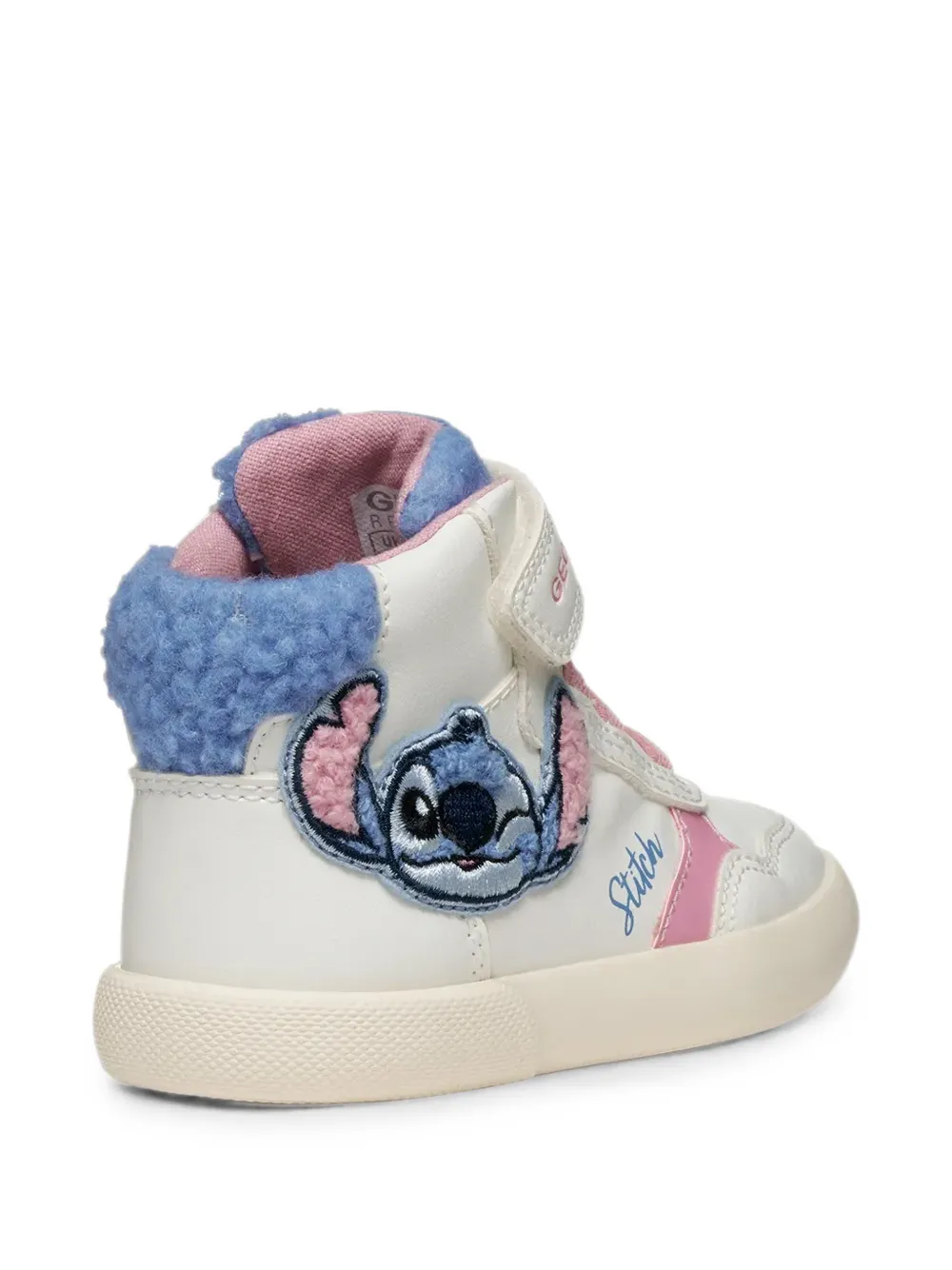 Geox Kids x Disney Gisli Stitch sneakers met klittenband Wit