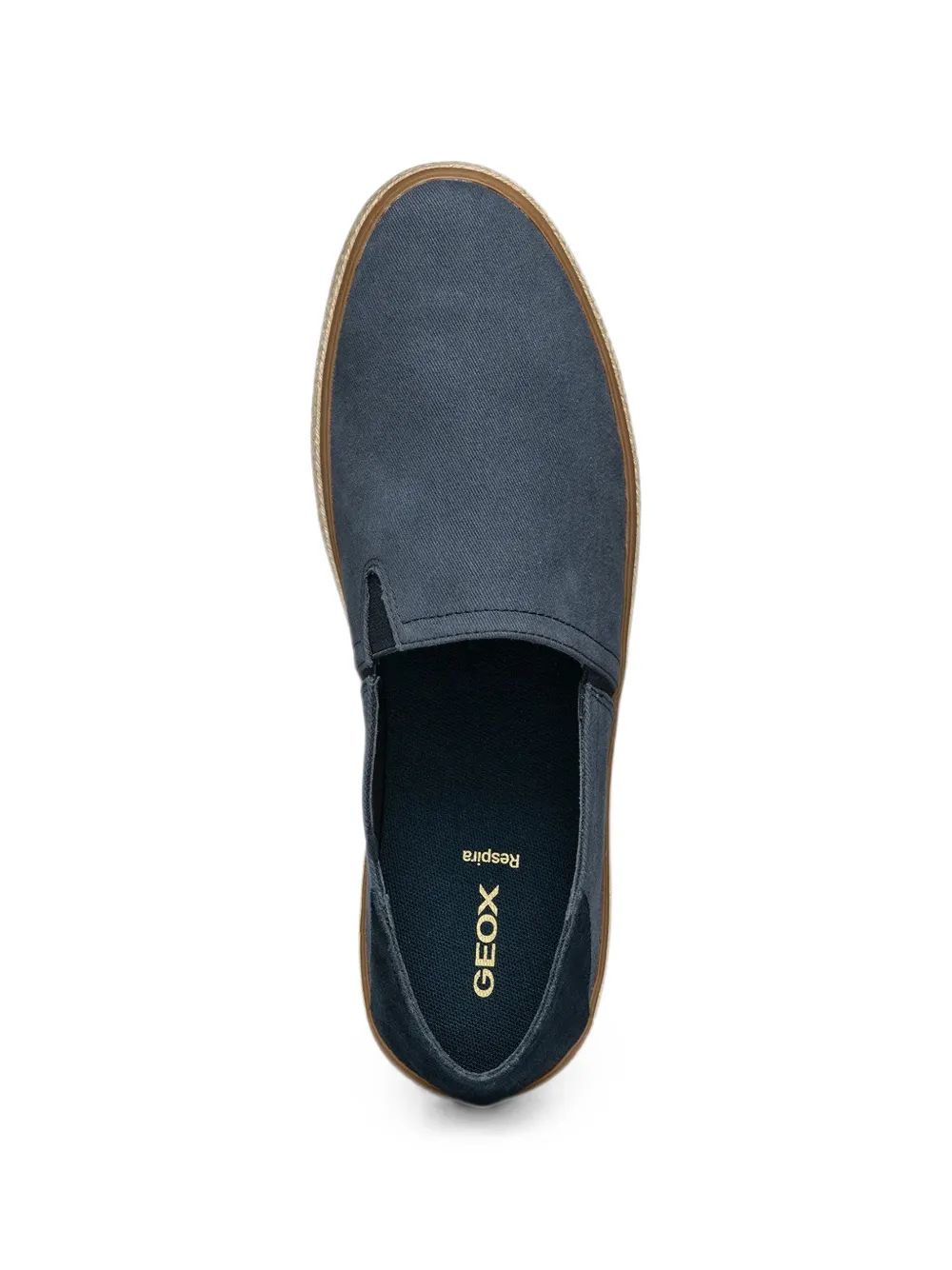 Geox Pantelleria espadrilles met gevlochten zool Blauw