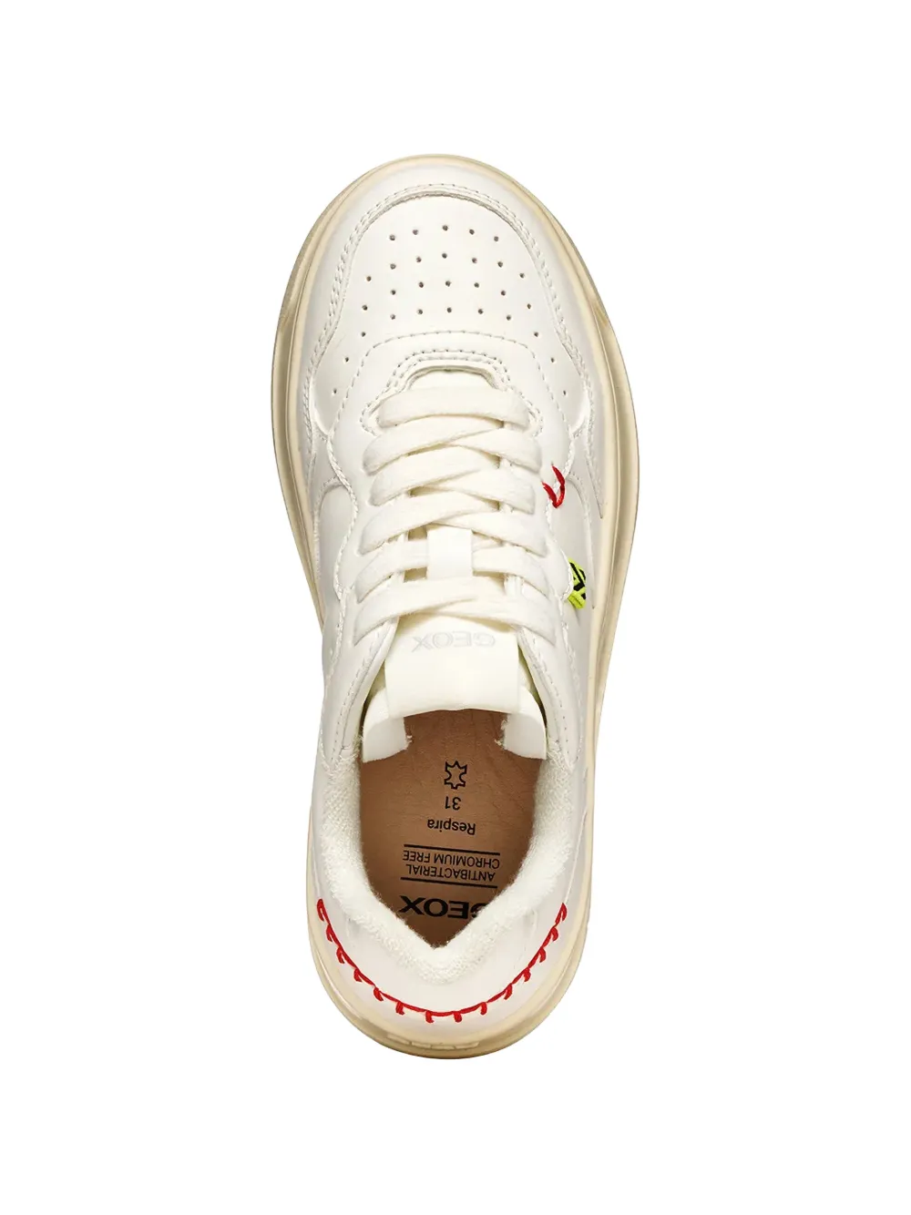 Geox Kids Lestrella whipstitch-detail sneakers Wit