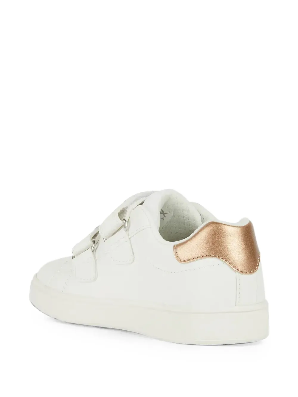 Geox Kids Eclyper Girl sneakers met klittenband en glitters Wit