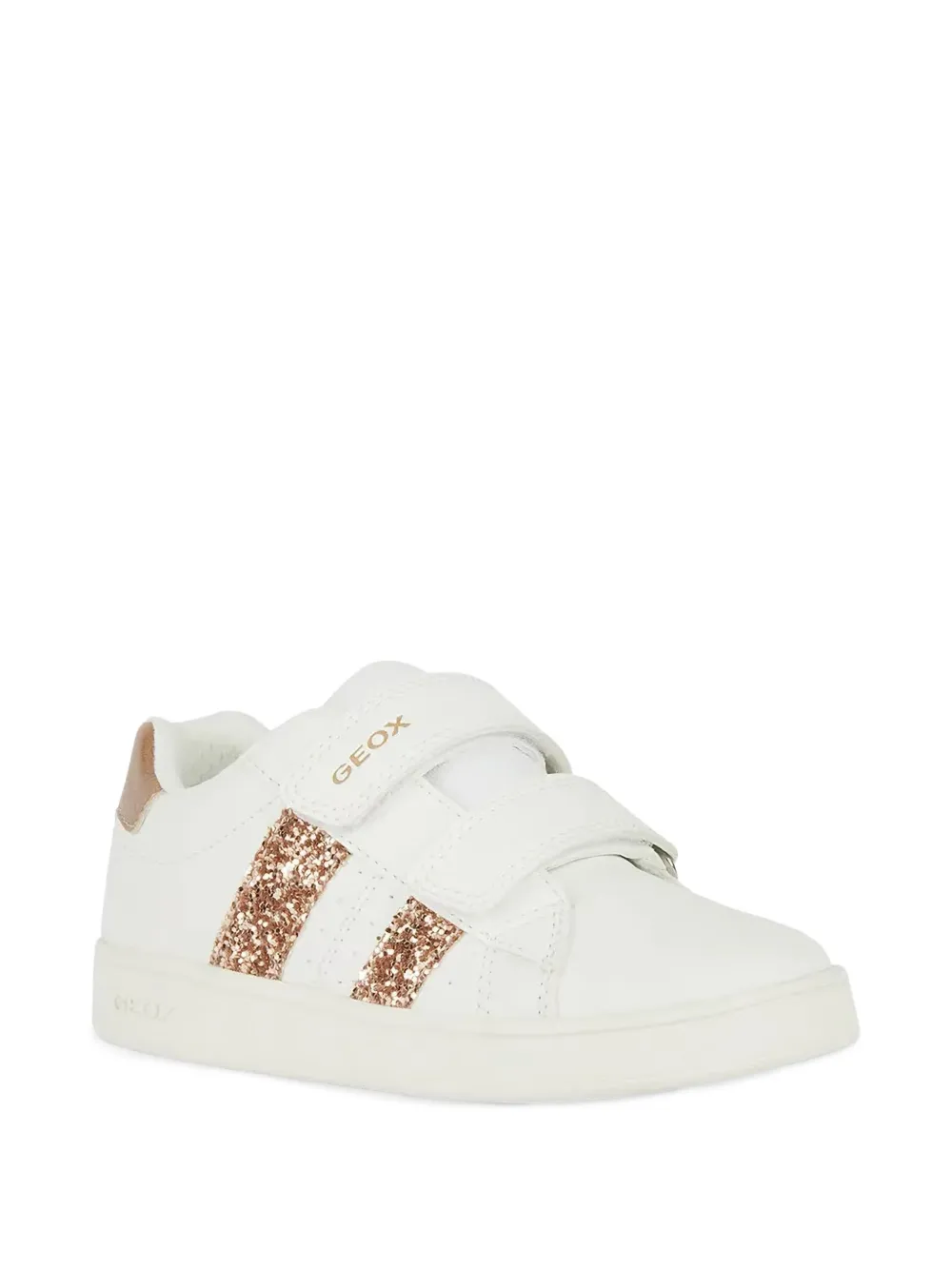 Geox Kids Eclyper Girl glitter-panel touch-strap sneakers - Weiß