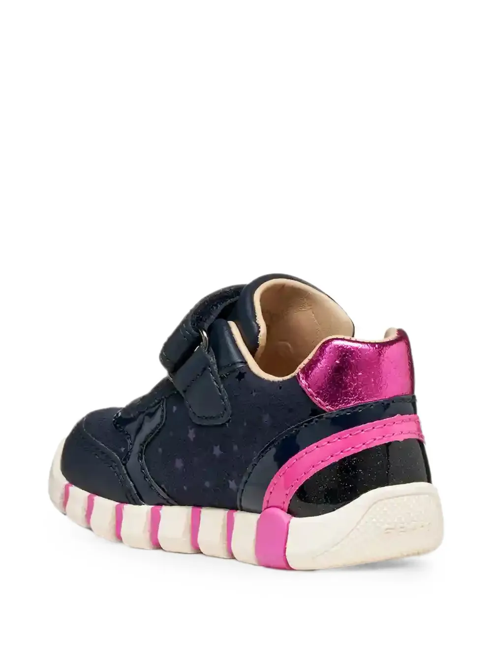 Geox Kids Iupidoo star-print touch-strap sneakers Blauw
