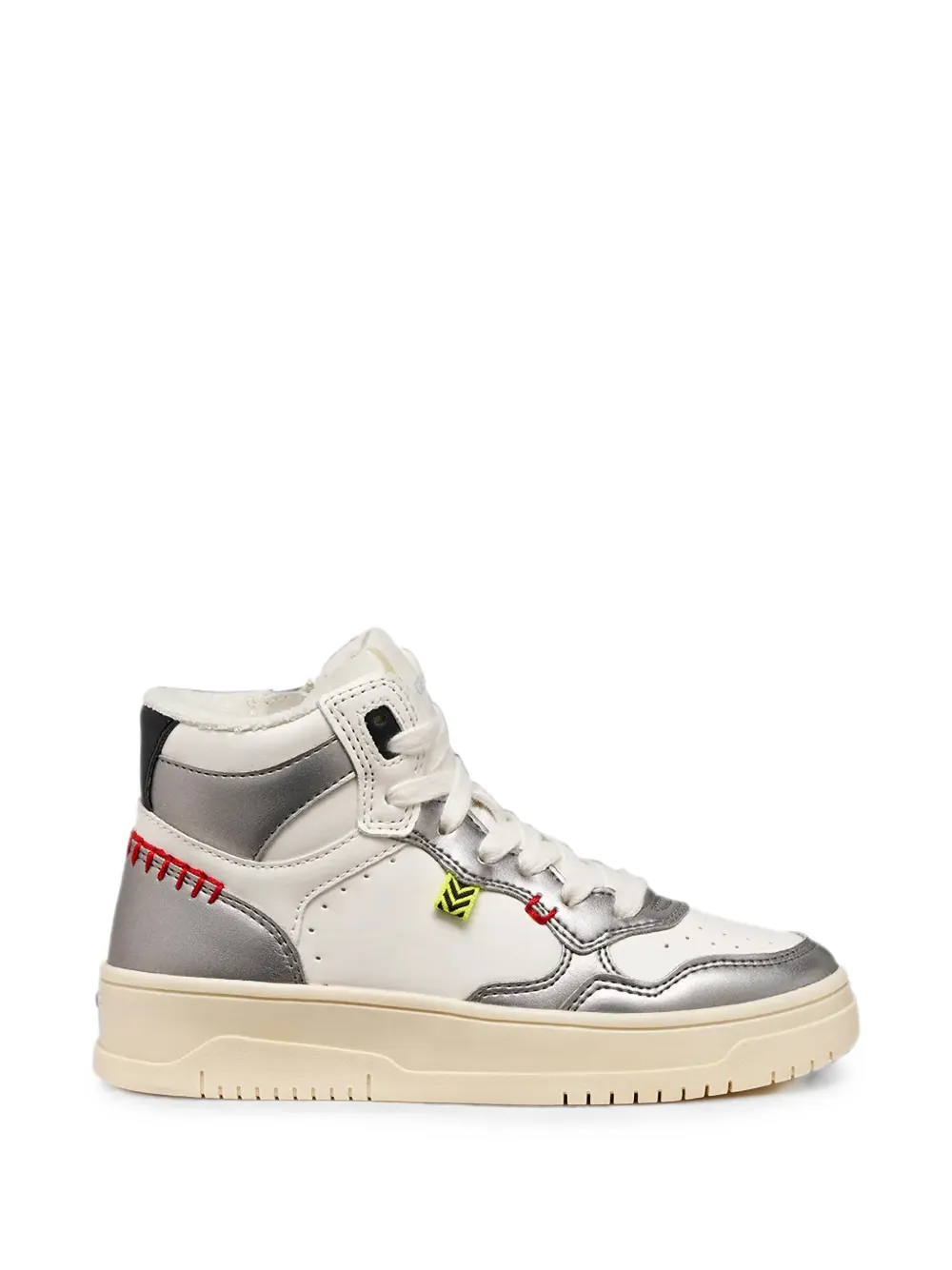 Geox Kids Lestrella high-top panelled sneakers Wit