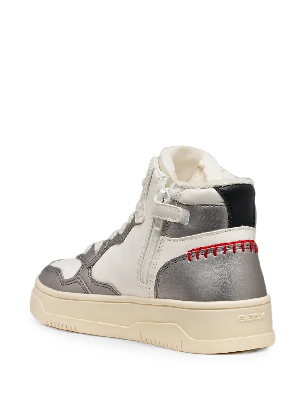 Geox Kids Lestrella high-top panelled sneakers Wit