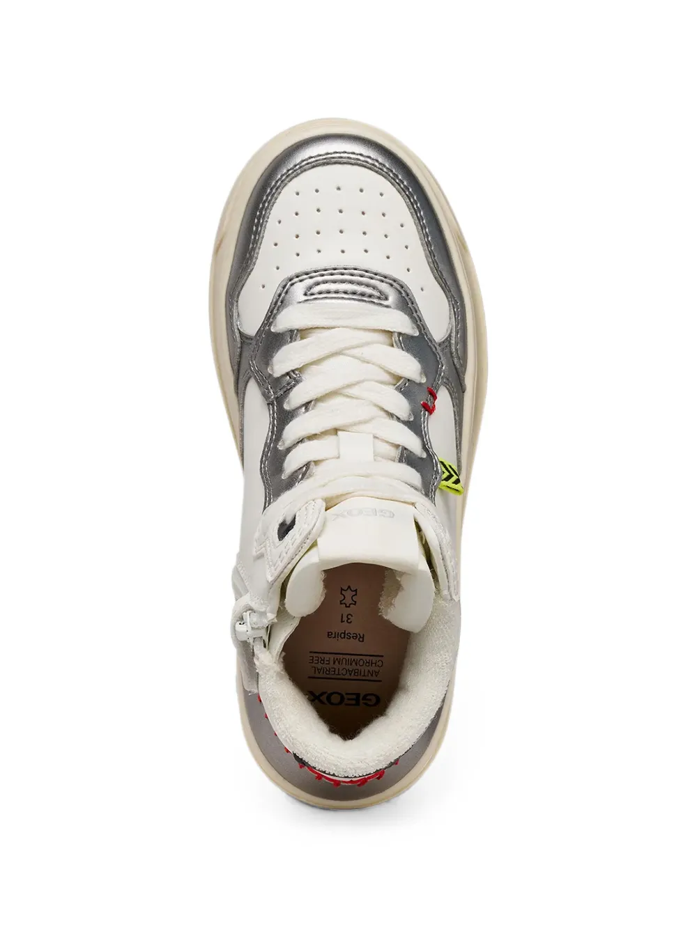 Geox Kids Lestrella high-top panelled sneakers Wit