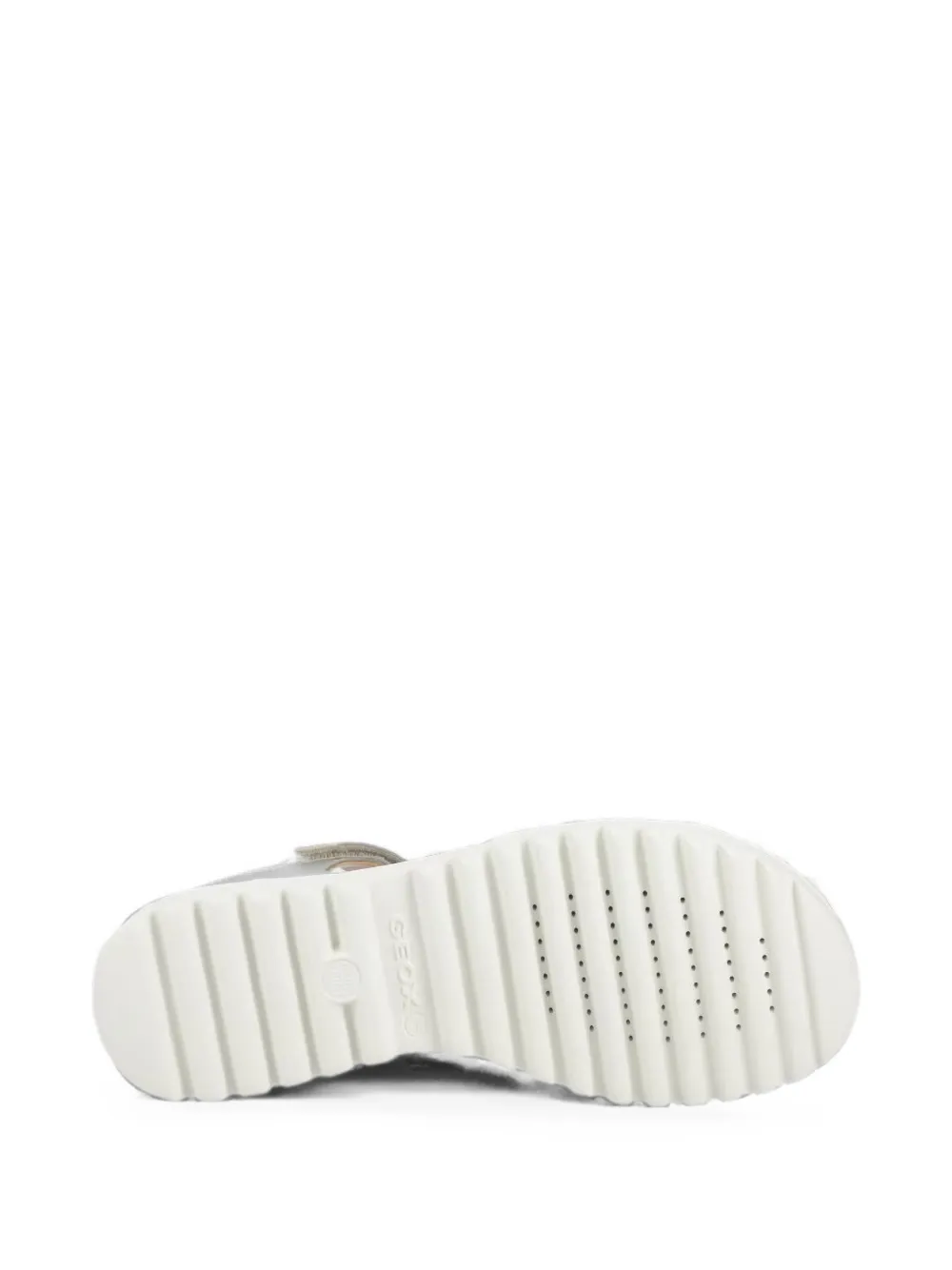 Geox Kids Coralie sandalen met klittenband en glitters-effect Zilver