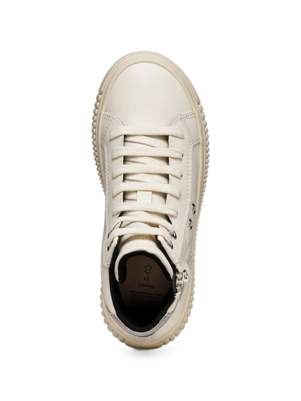 Geox Kids Laquinny high-top sneakers Beige