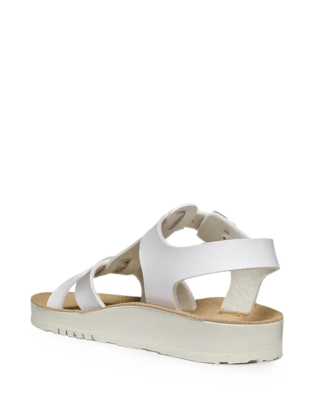 Geox Kids Metallic sandalen met gespsluiting Wit