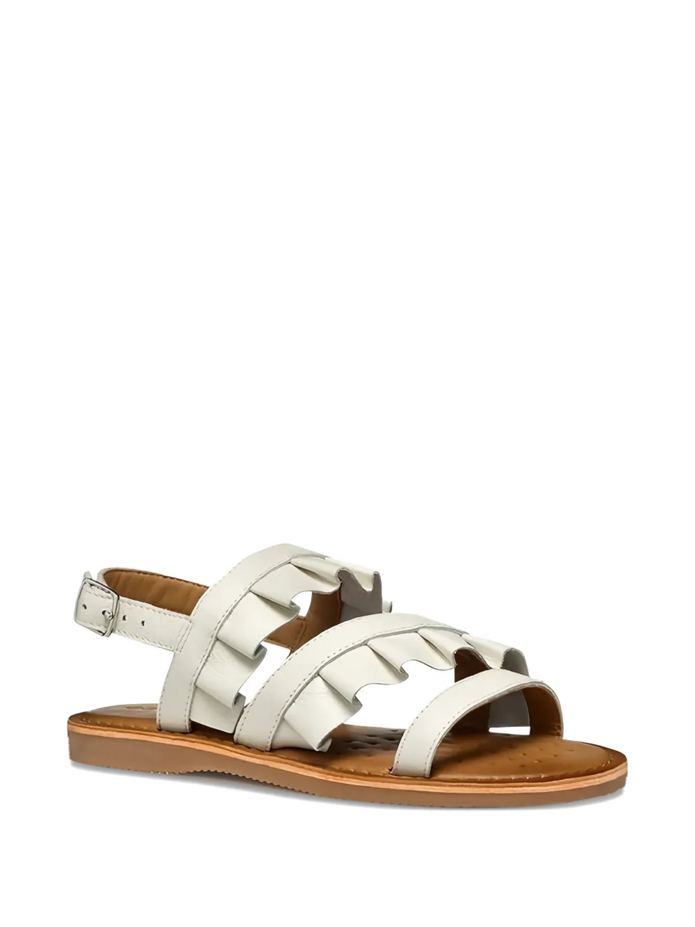 Geox Kids EOLIE leather flat sandals - Bianco