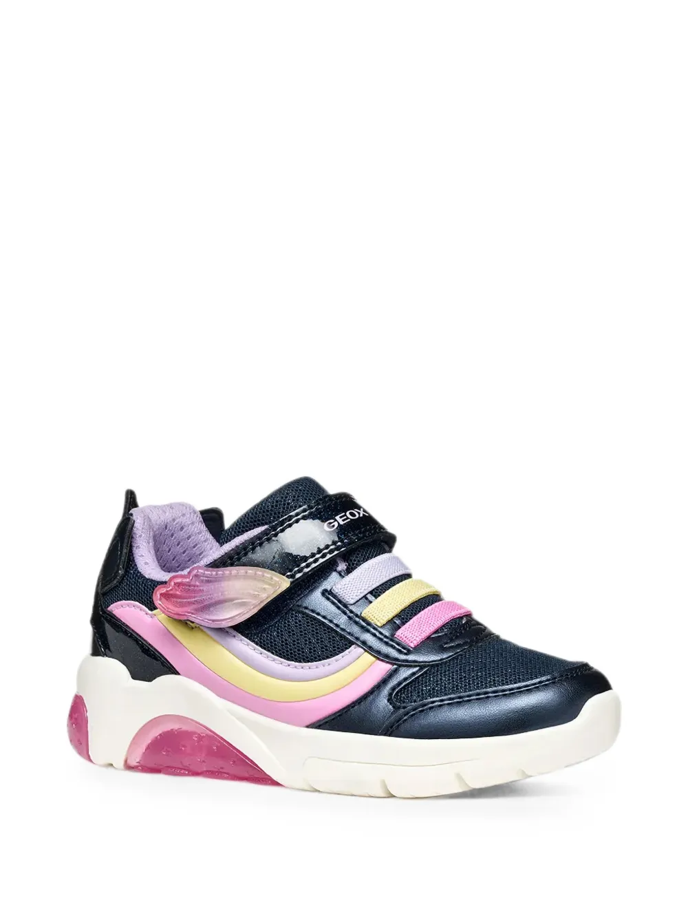 Geox Kids wing-detail touch-strap sneakers - Blau