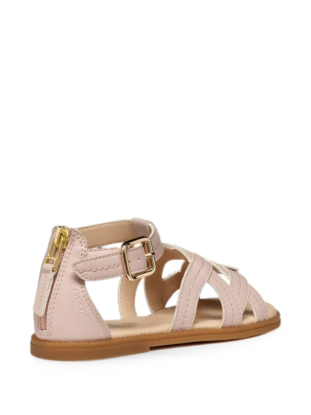 Geox Kids Karly gekooide sandalen met gespsluiting Roze