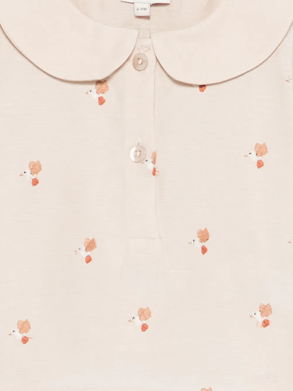  Donsje Nesa Peter Pan Collar Print Top - Neutrals 