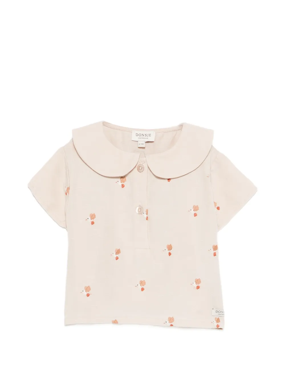 Donsje Nesa peter pan collar print top - Toni neutri