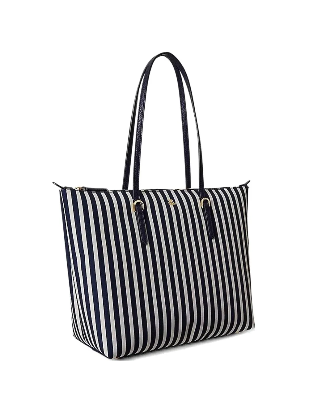 Lauren Ralph Lauren Keaton striped tote bag - Blu