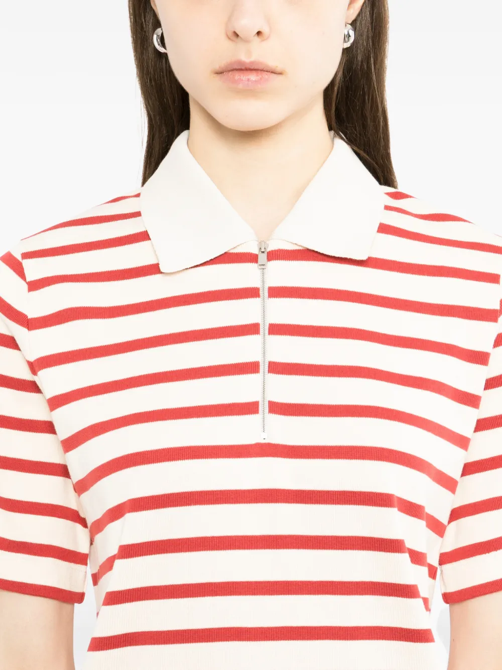 JIL SANDER+ Gestreept poloshirt Beige