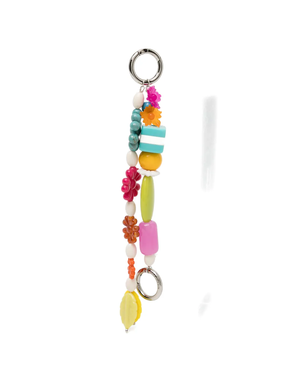 Mira Mikati floral-charm keyring - Blau