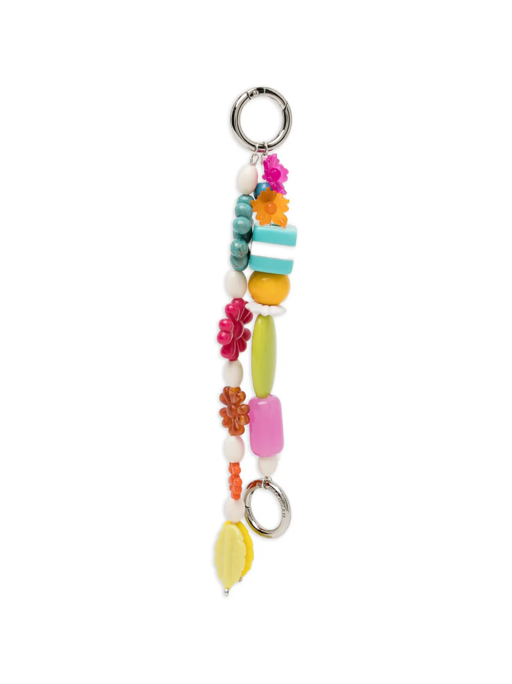 Mira Mikati floral-charm keyring - Blau