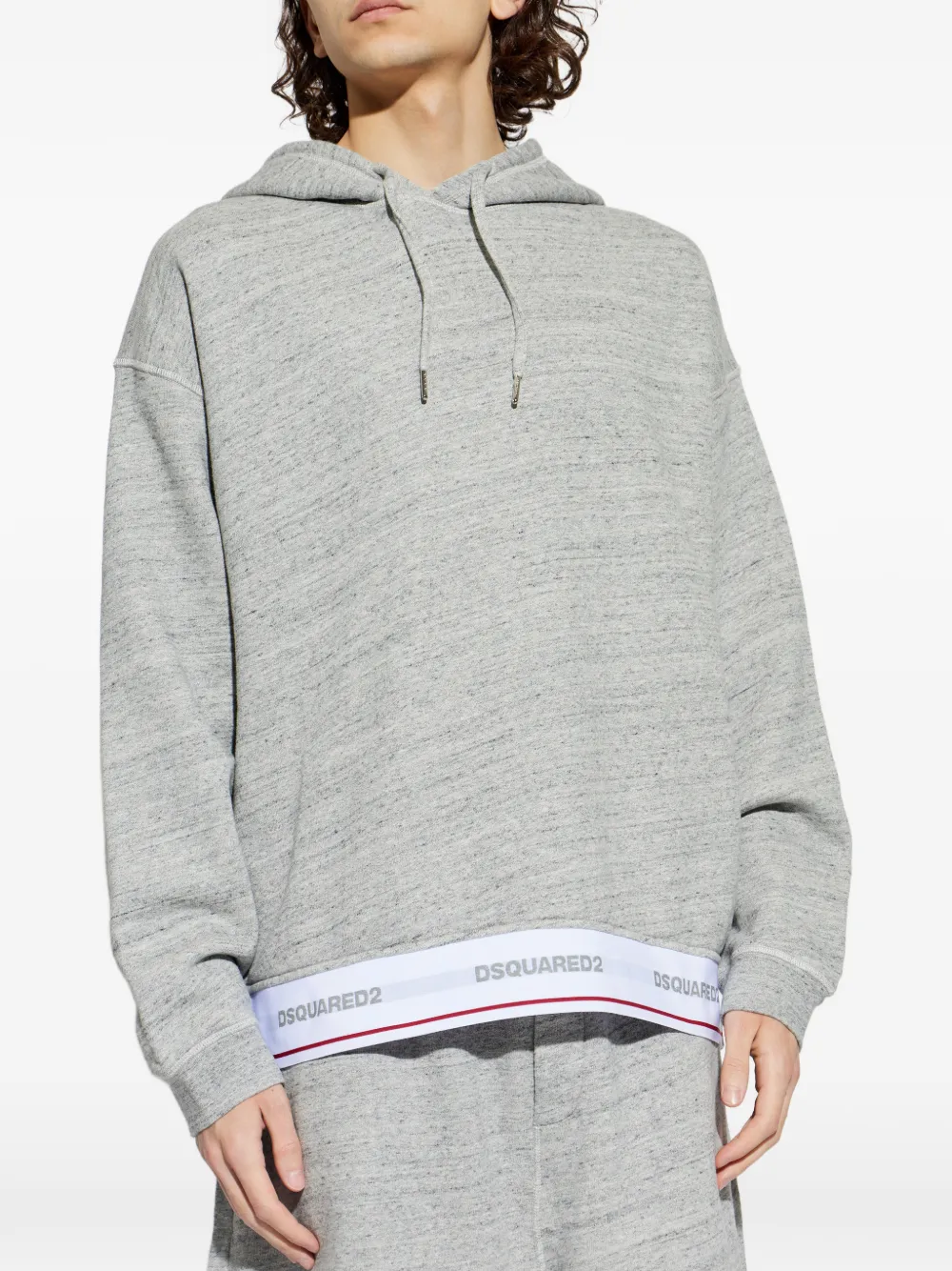  Dsquared2 Hooded Trim Sweatshirt - Grey 