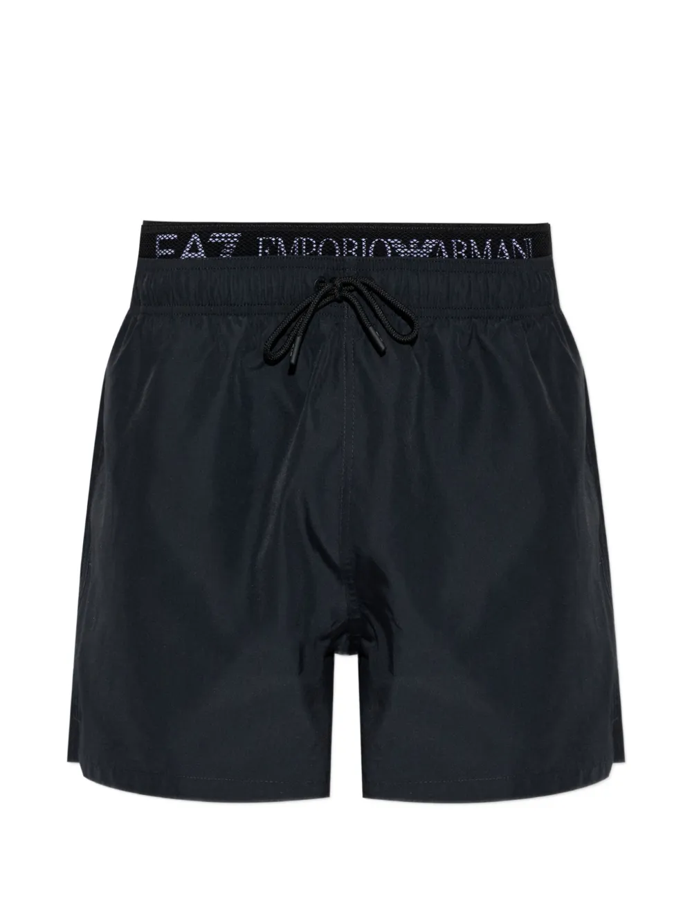 Ea7 Emporio Armani logo-detail drawstring swim shorts - Nero