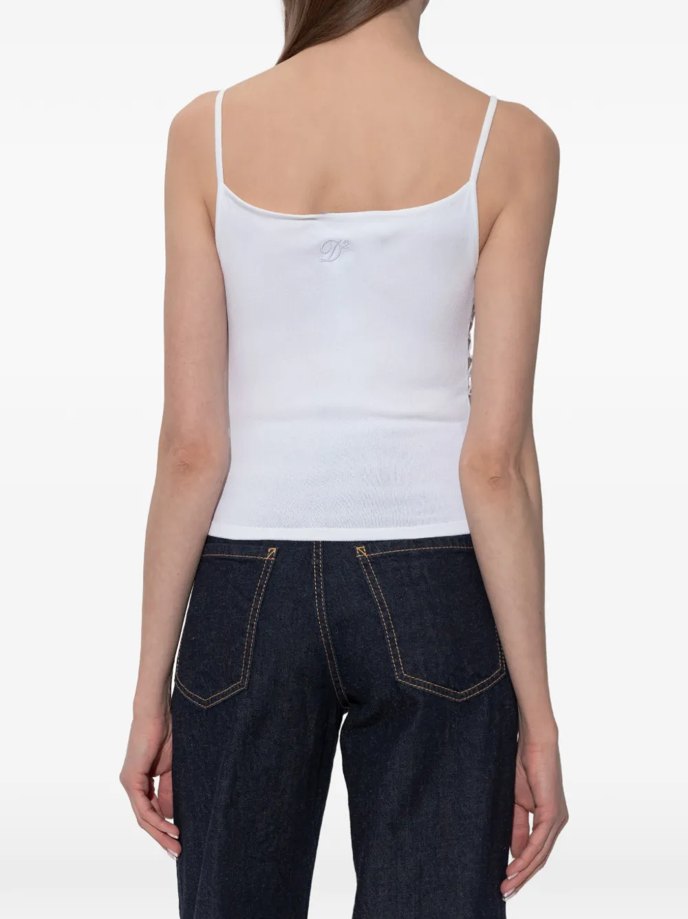 DSQUARED2 Trui met V-hals en uitgesneden details Wit