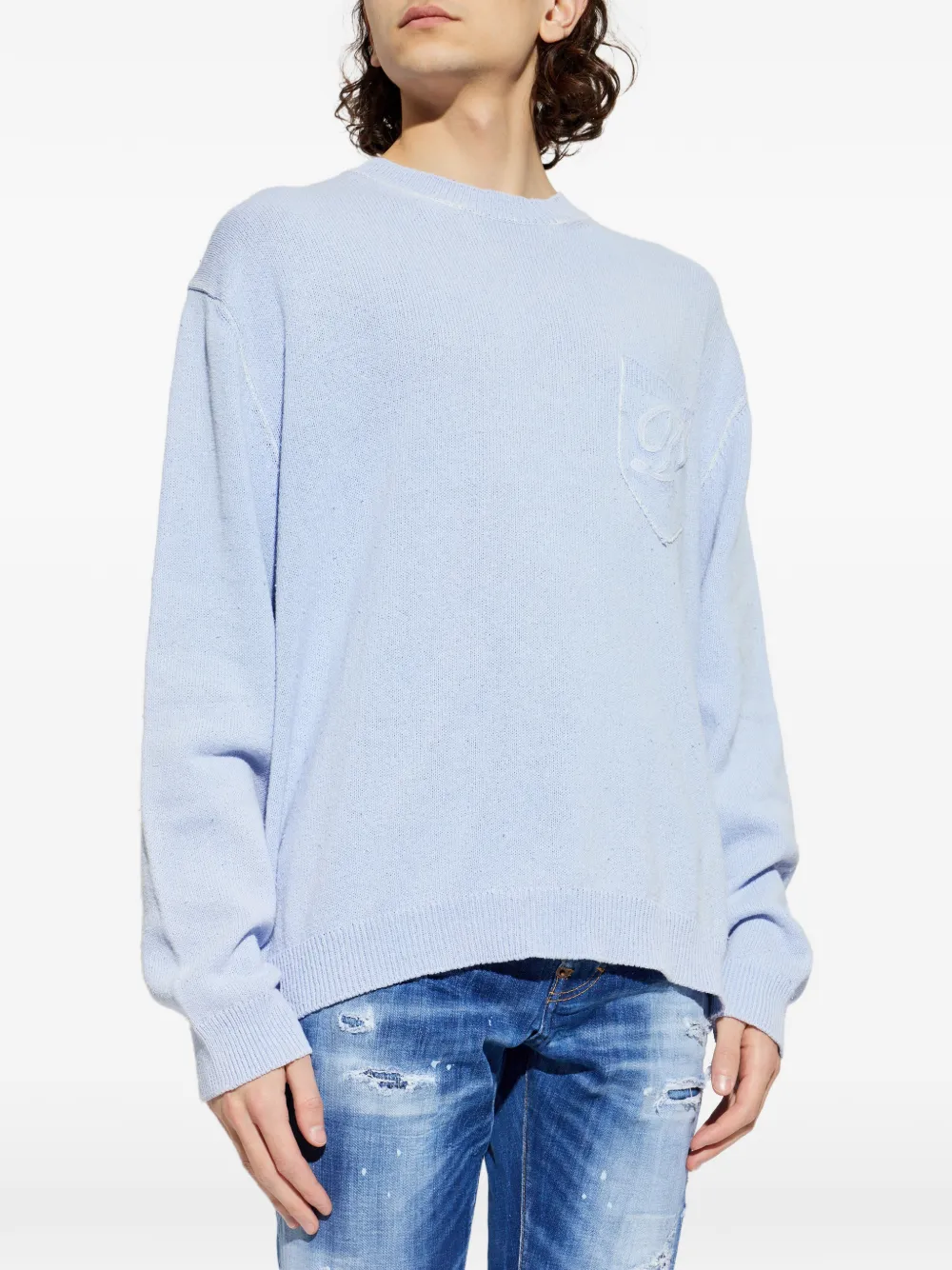  Dsquared2 Pocket Knit Jumper - Blue 