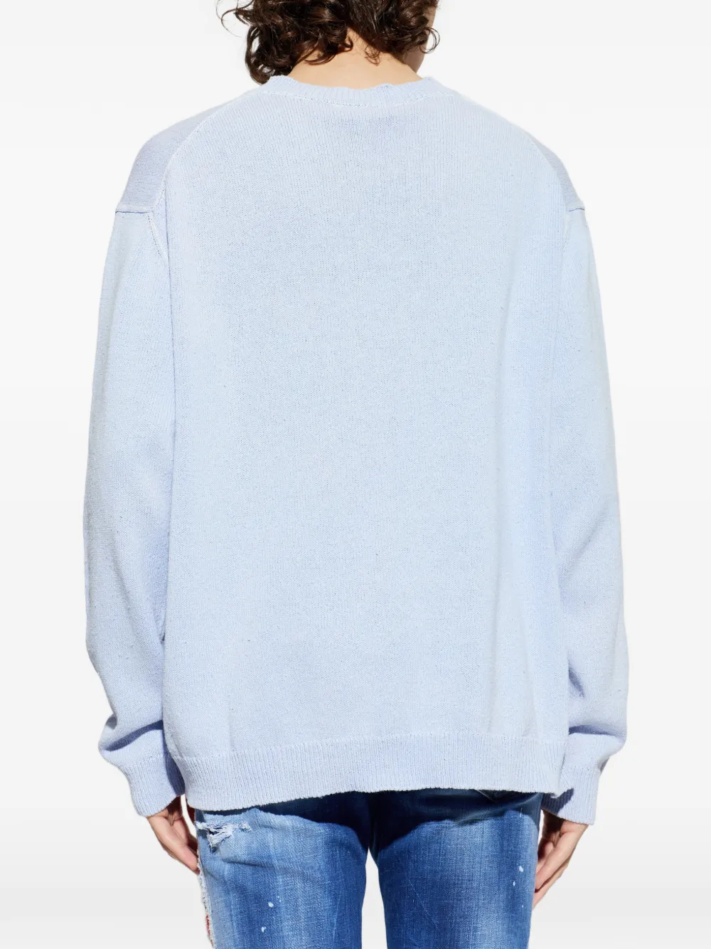 DSQUARED2 Gebreide trui met zak Blauw
