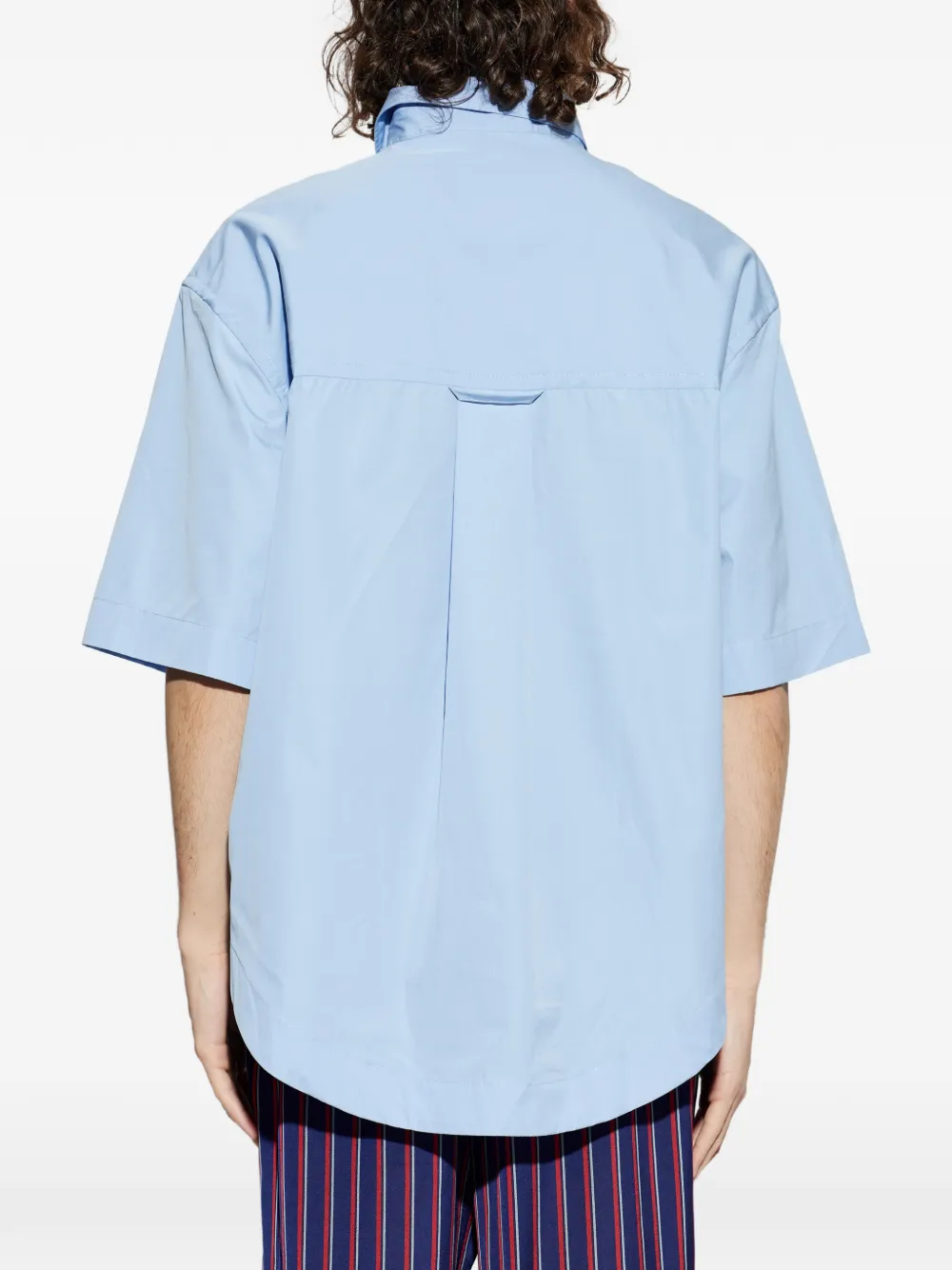 AMI Paris Overhemd met korte mouwen en zak Blauw