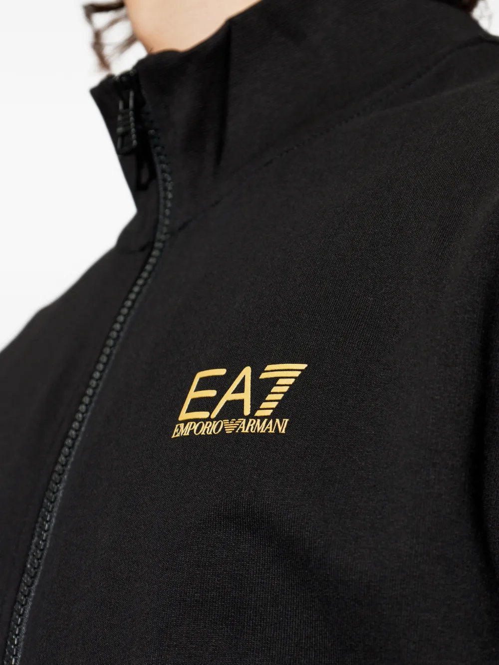 Ea7 Emporio Armani Broek met logo Zwart