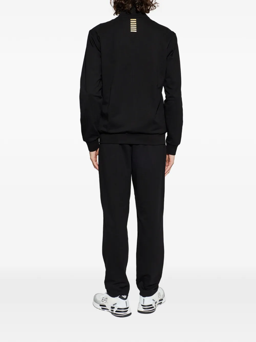 Ea7 Emporio Armani Broek met logo Zwart