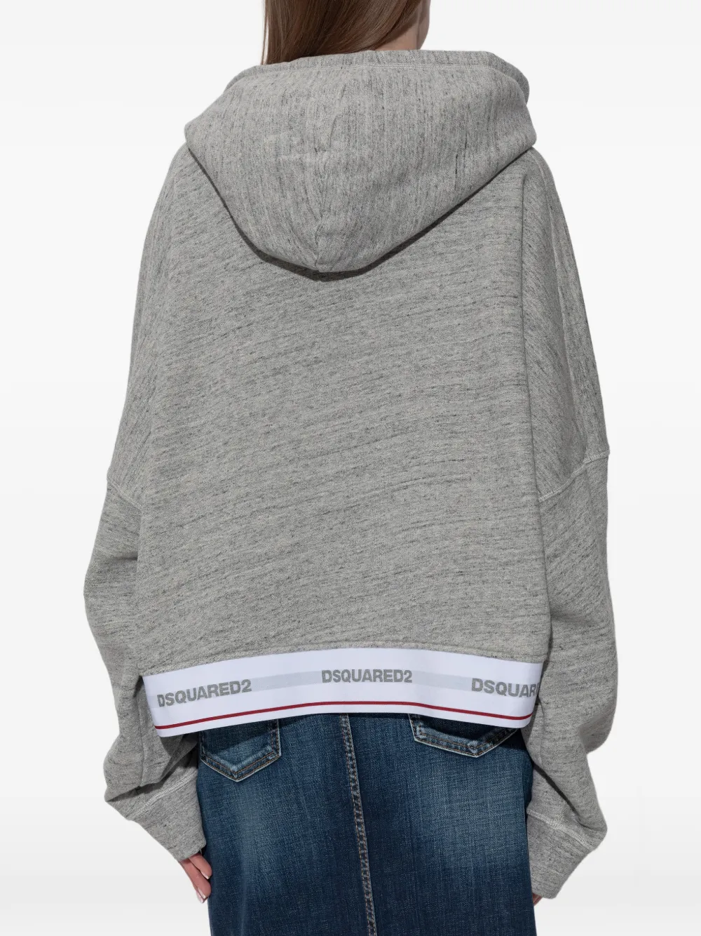 DSQUARED2 Cropped hoodie Grijs