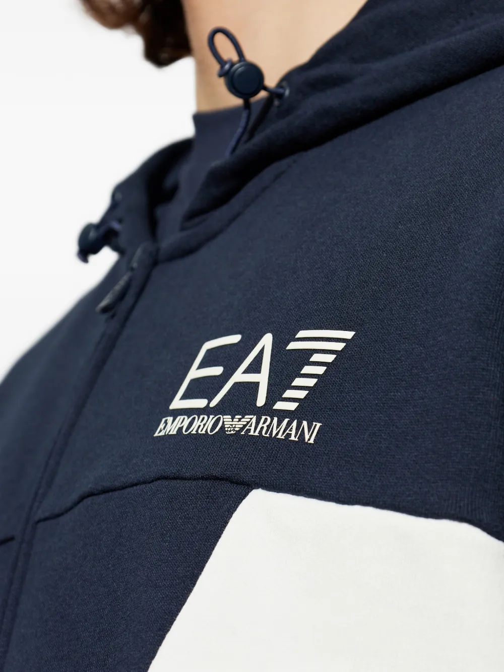 Ea7 Emporio Armani Hoodie met logoprint Blauw